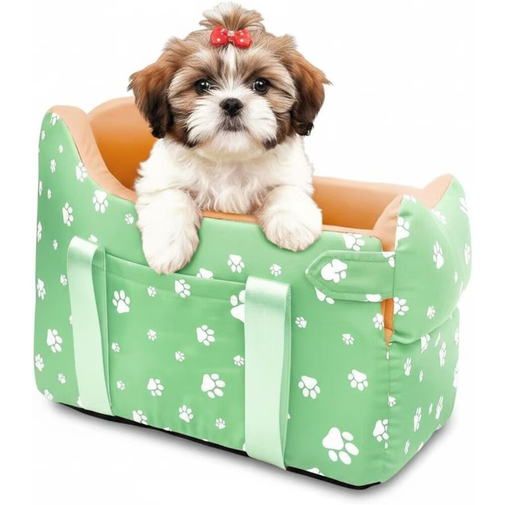 Dog Center Console Car Seat for Small Dogs Under 15lbs,Detachable Washable Boost